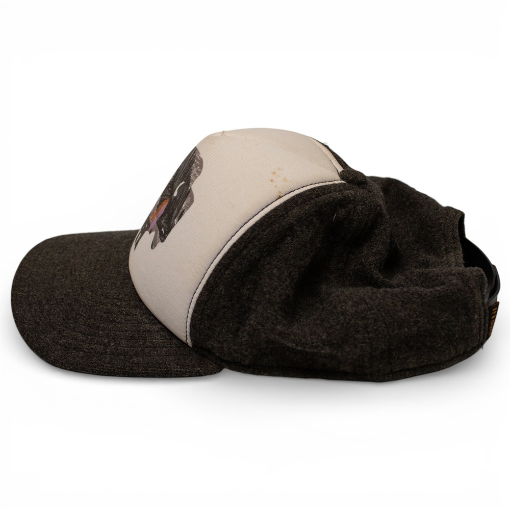 Pistil Buffalo Trucker Hat Unisex Adjustable Brown Cream Wool Blend Snapback - Picture 2 of 7